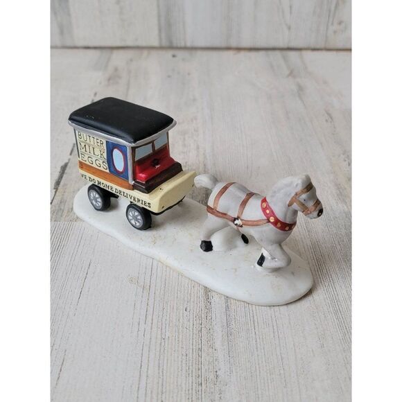 Lemax milk wagon Village accessory butter eggs xmas village accessory - Picture 1 of 9